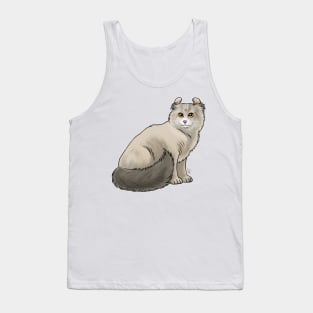 Cat - American Curl - Tan Tank Top